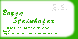 rozsa steinhofer business card